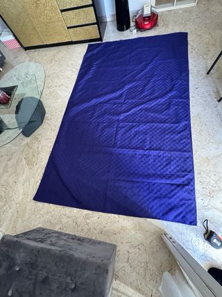 Tovaglia blu in tessuto