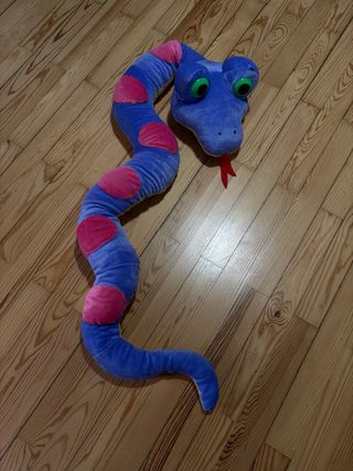 Peluche Serpiente Azul y Rosa