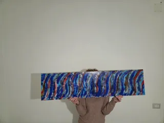 Quadro astratto moderno dipinto a mano - Acrilico