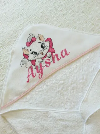 Accappatoio neonata con gattino Marie