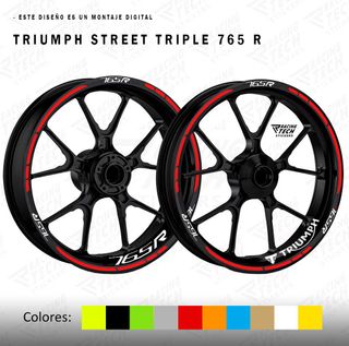 Pegatinas llantas Triumph Street Triple 765 R 765R