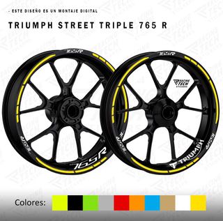 Pegatinas llantas Triumph Street Triple 765 R 765R
