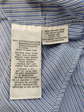 Camisa Polo Ralph Lauren Rayas Talla L