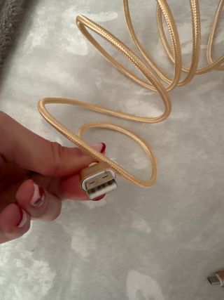 Cable USB Dorado Trenzado