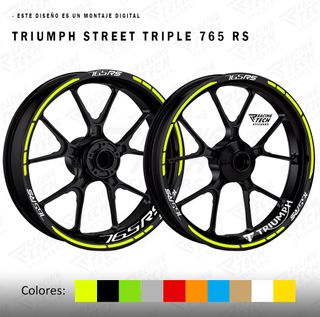 Pegatinas llantas Triumph Street Triple 765 RS