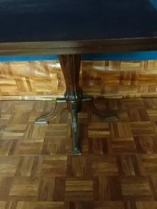 Mesa de salón extensible madera y metal