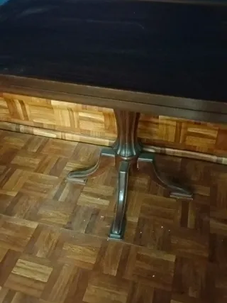 Mesa de salón extensible madera y metal