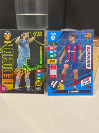 LALIGA Adrenalyn Mamardashvili y Cubarsí Diamante