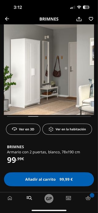 Armario IKEA BRIMNES Blanco