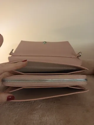 Piccola borsa formato portafoglio rosa