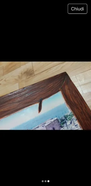 Quadro in legno con immagine di Taranto