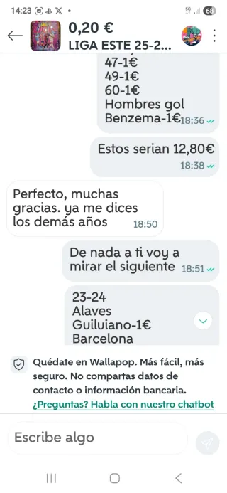 Cromos liga para cristobal