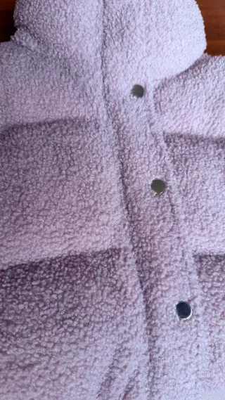 Chaqueta acolchada corta rosa