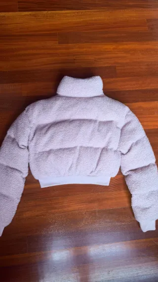 Chaqueta acolchada corta rosa