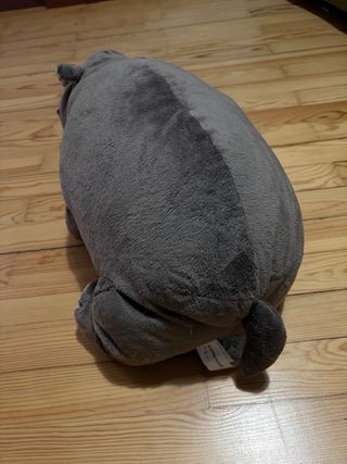 Peluche Hipopótamo Gris 60cms largo