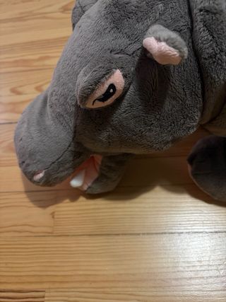 Peluche Hipopótamo Gris 60cms largo