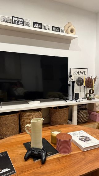 Mueble TV madera robusta (3 metros) con patas