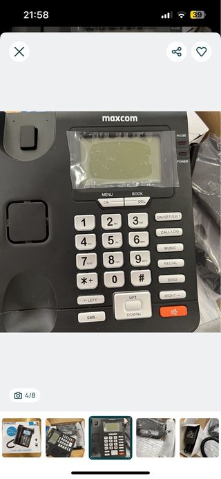 Telefone Fixo Maxcom MM28D Novo