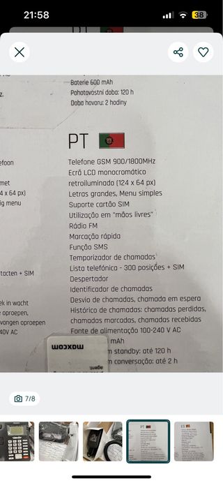 Telefone Fixo Maxcom MM28D Novo