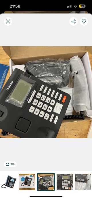 Telefone Fixo Maxcom MM28D Novo