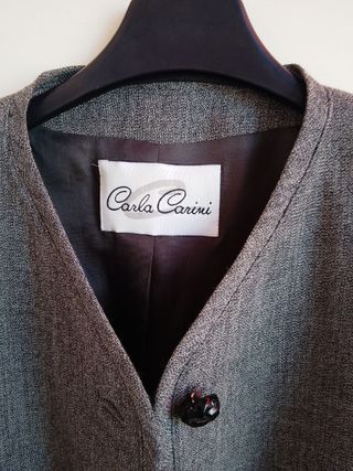 Blazer Lana Merino Carla Carini Grigio italy 42