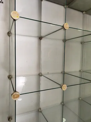 Estantería modular de cristal de fácil montaje