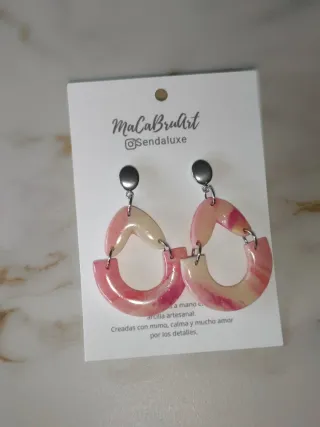 Pendientes Macabruart Beige y Rosa