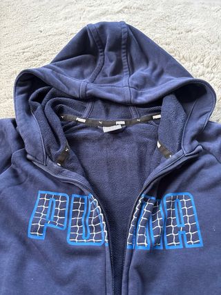 Felpa Puma con cappuccio blu