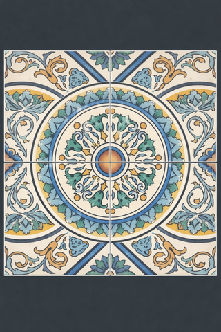 Azulejos decorativos vintage. 60 piezas