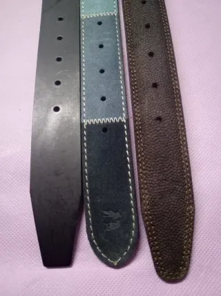 Set 3 Cinture Uomo Pelle .