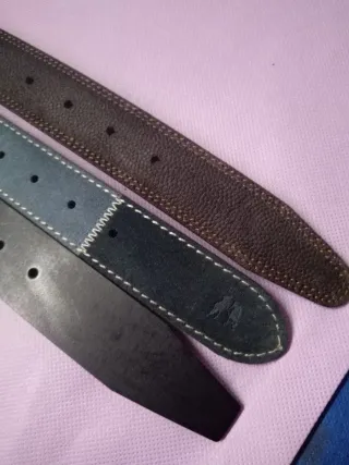 Set 3 Cinture Uomo Pelle .