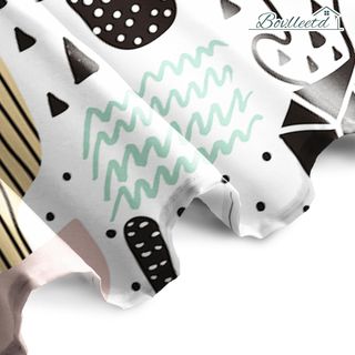 Planta de Cactus Cortina de Ducha Línea Abstracta