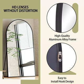 BEAUTYPEAK - Espejo de pie de tamaño completo, esp