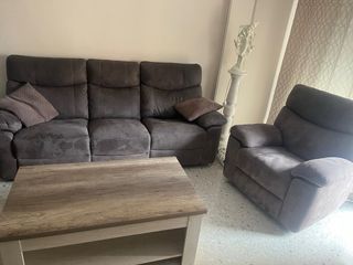 Conjunto sofá 3 módulos tela