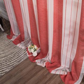 Cortinas Salon Modernas con Rayas Blanco y Amarill