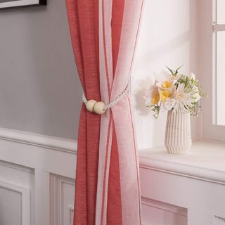 Cortinas Salon Modernas con Rayas Blanco y Amarill