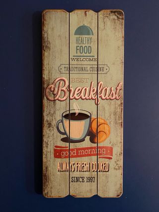 Set 4 Cuadros Decorativos Madera Vintage Cocina