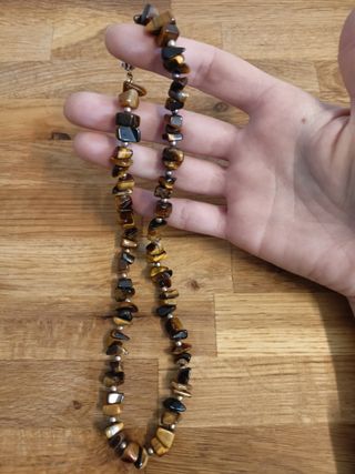 Parure collana e orecchini occhio di tigre