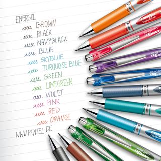 Pentel - Bolígrafo retráctil de gel EnerGel, 0,7 m