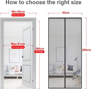 MYCARBON Mosquitera Puerta Magnetica Corredera Cor