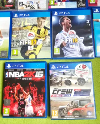 Lote Juegos PS4 FIFA, PES, NBA 2K16, The Crew