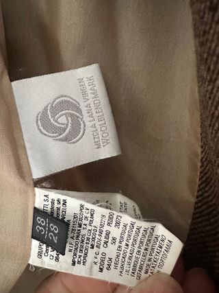 Cappotto Massimo Dutti Marrone Jaspeado Donna