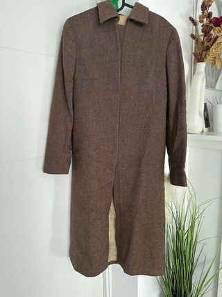 Cappotto Massimo Dutti Marrone Jaspeado Donna