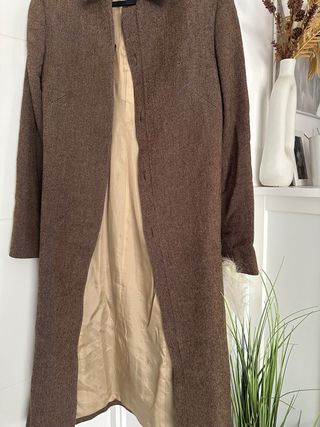 Cappotto Massimo Dutti Marrone Jaspeado Donna