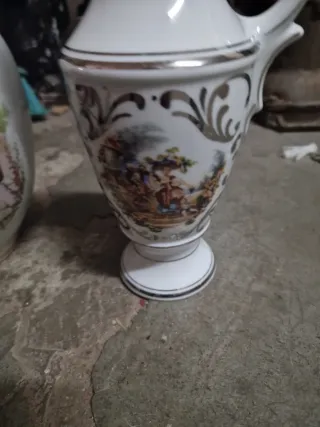 Lote Decoración: Jarrones y Figura