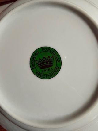 Vajilla Bávara Porcelana 12 Servicios . Filo oro