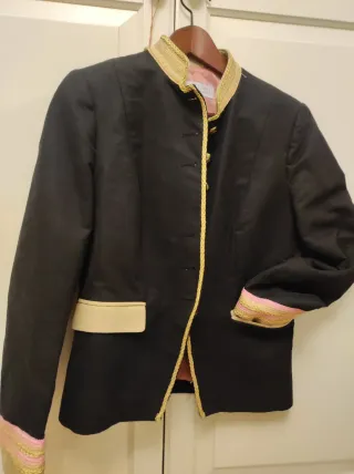 Chaqueta Napoleón Debota & Lomba Negra Dorada