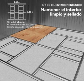 Cobertizo de jardín metálico marrón