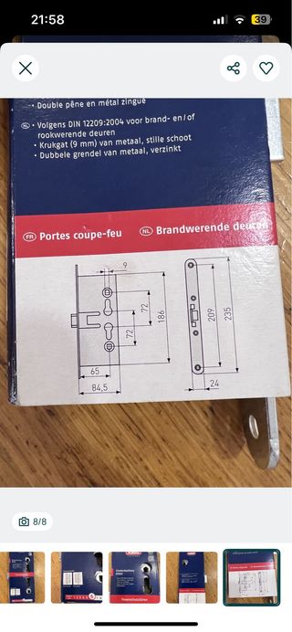 Fechadura Abus EFS65 Emergência