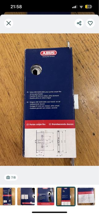 Fechadura Abus EFS65 Emergência